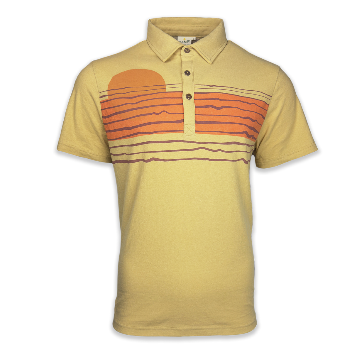 Polo Shirt, Vintage Sunset, Hemp and Organic Cotton