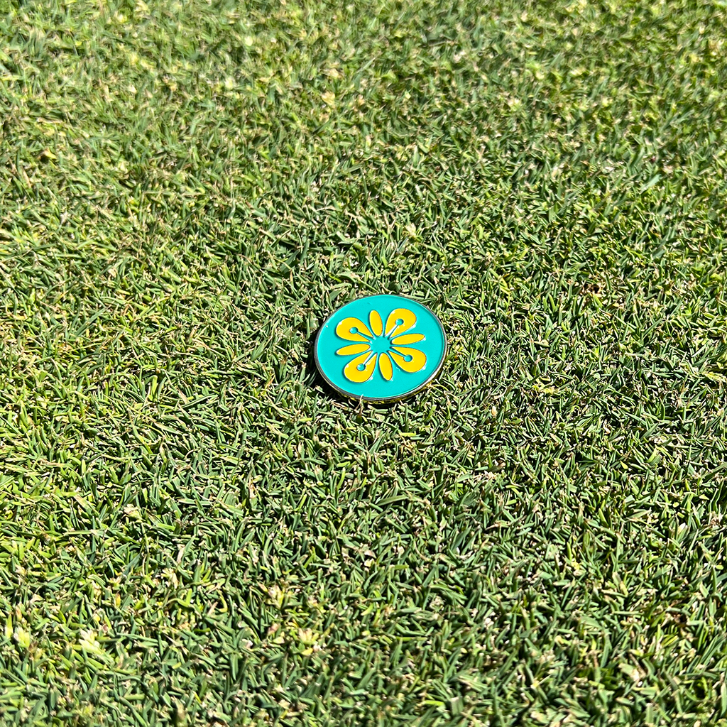 Ball Marker & Magnetic Clip, Woad Flower